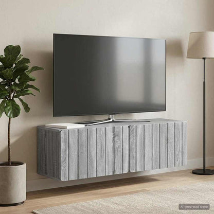 Mobile Porta TV da Muro 98 x 31 x 30 cm Sonoma grigio