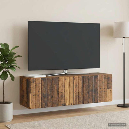 Mobile Porta TV da Muro 98 x 31 x 30 cm Legno antico