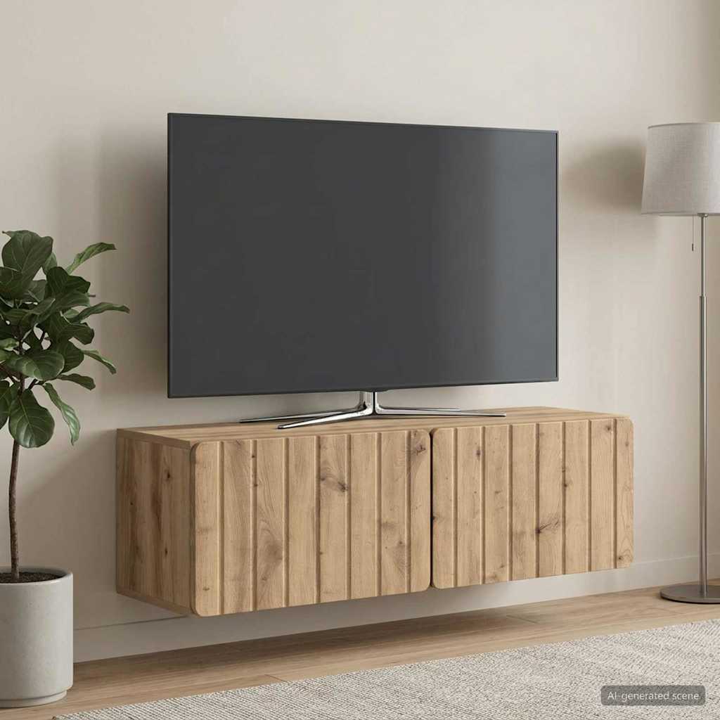 Mobile Porta TV da Muro 98 x 31 x 30 cm Rovere Artigianale