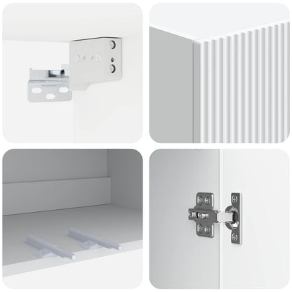 Mobiletto a muro Bianco 66 x 34,5 x 90 cm Legno ingegnerizzato | homemem39