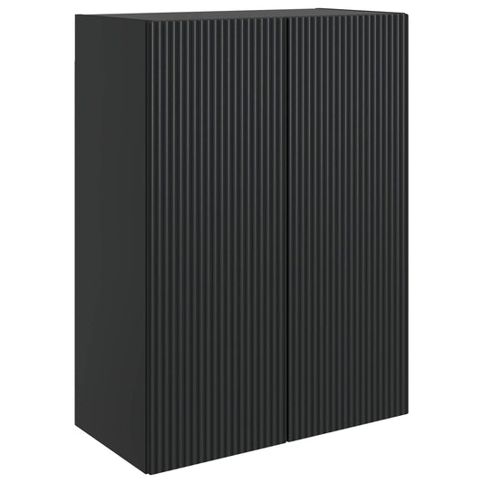 Mobiletto a muro Nero 66 x 34,5 x 90 cm Legno ingegnerizzato | homemem39