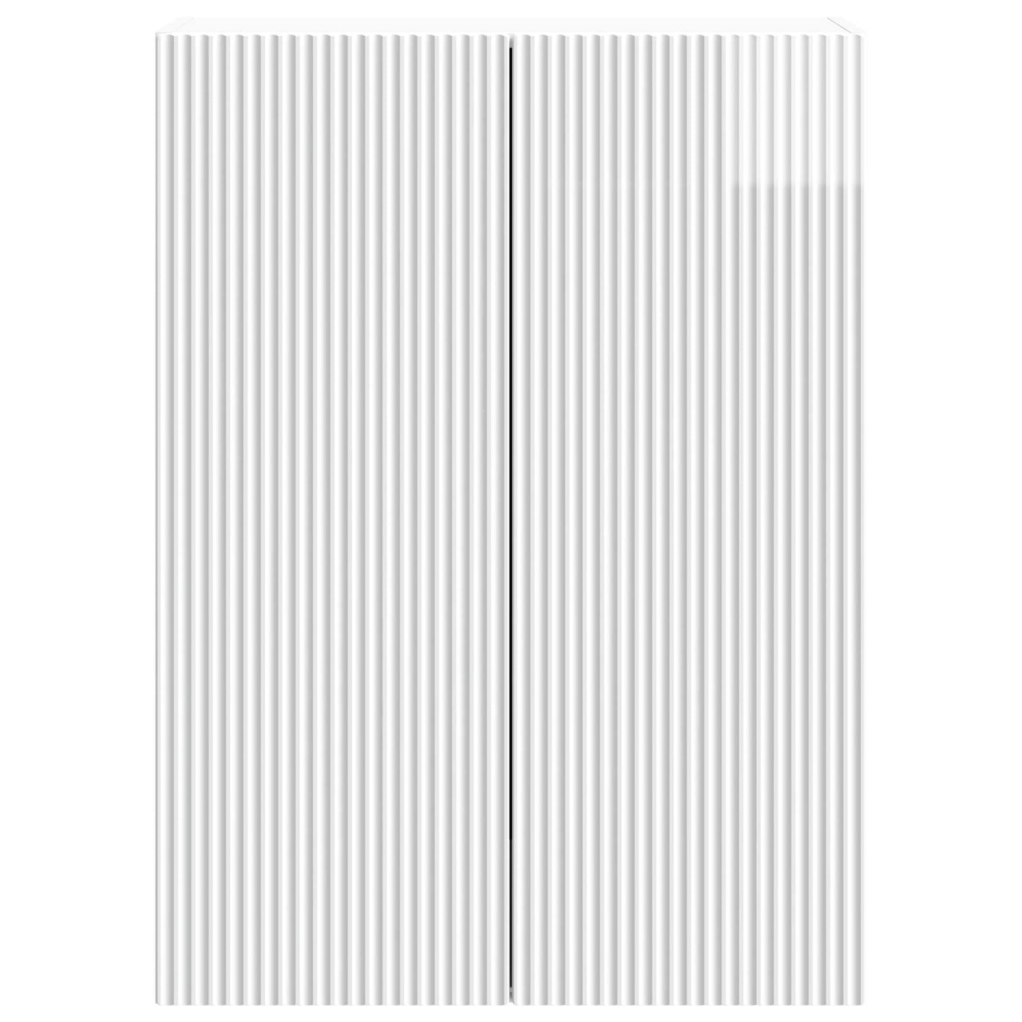Mobiletto a muro Bianco Lucido 66 x 34,5 x 90 cm