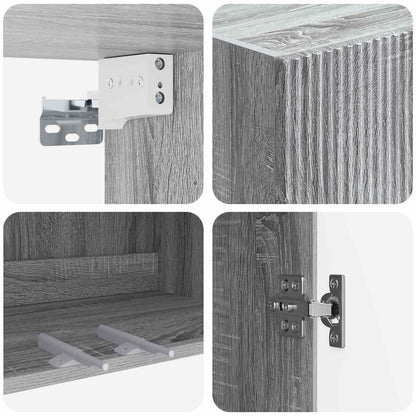 Mobiletto a muro Sonoma grigio 66 x 34,5 x 90 cm | homemem39