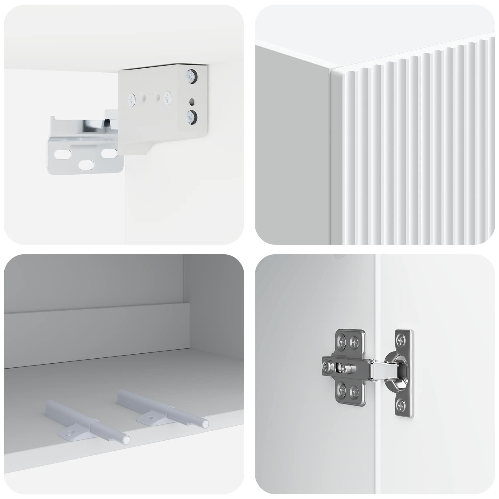 Mobiletto a muro Bianco 59 x 31 x 60 cm Legno ingegnerizzato | homemem39