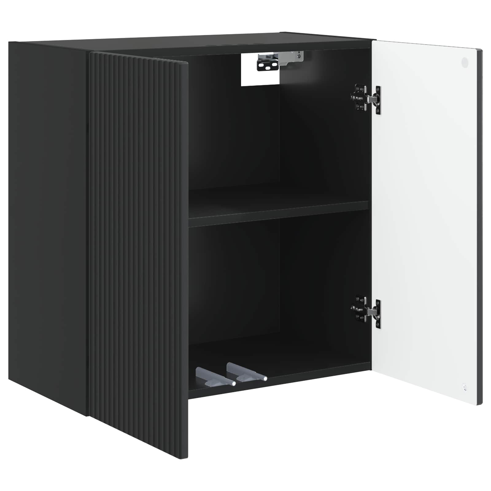 Mobiletto a muro Nero 59 x 31 x 60 cm Legno ingegnerizzato | homemem39