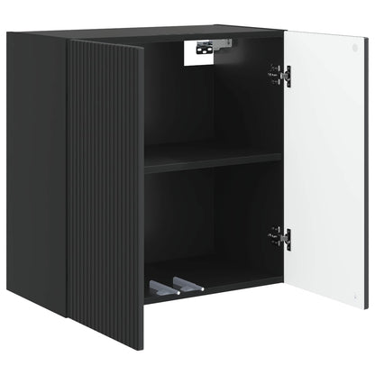 Mobiletto a muro Nero 59 x 31 x 60 cm Legno ingegnerizzato | homemem39