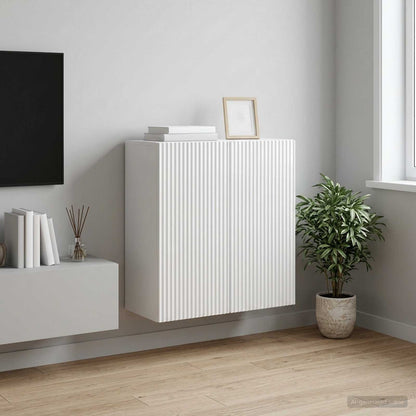 Mobiletto a muro Bianco Lucido 59 x 31 x 60 cm | homemem39