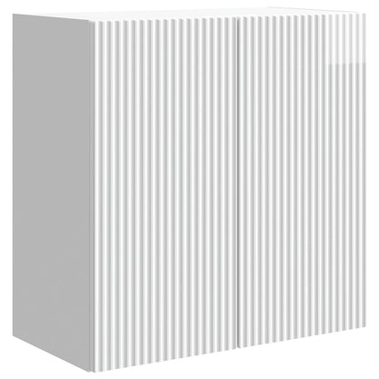 Mobiletto a muro Bianco Lucido 59 x 31 x 60 cm | homemem39