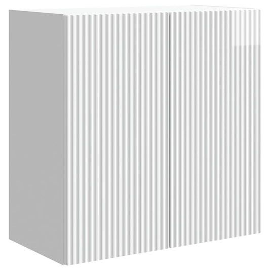 Mobiletto a muro Bianco Lucido 59 x 31 x 60 cm | homemem39