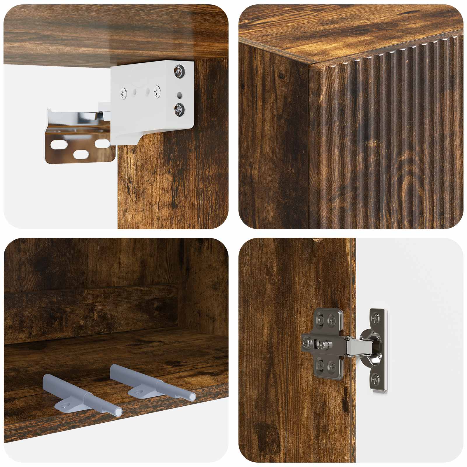 Mobiletto a muro Rovere Fumo 59 x 31 x 60 cm | homemem39