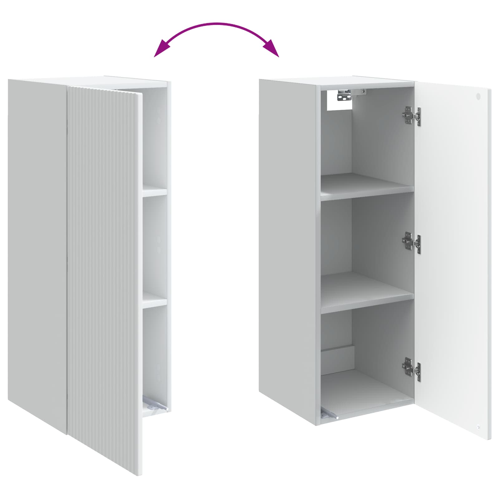 Mobiletto a muro Bianco 33 x 34,5 x 90 cm Legno ingegnerizzato | homemem39