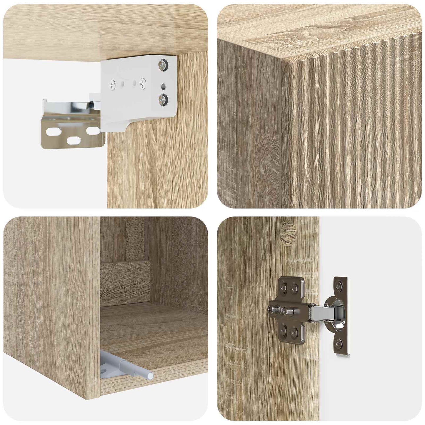 Mobiletto a muro Rovere Sonoma 33 x 34,5 x 90 cm | homemem39