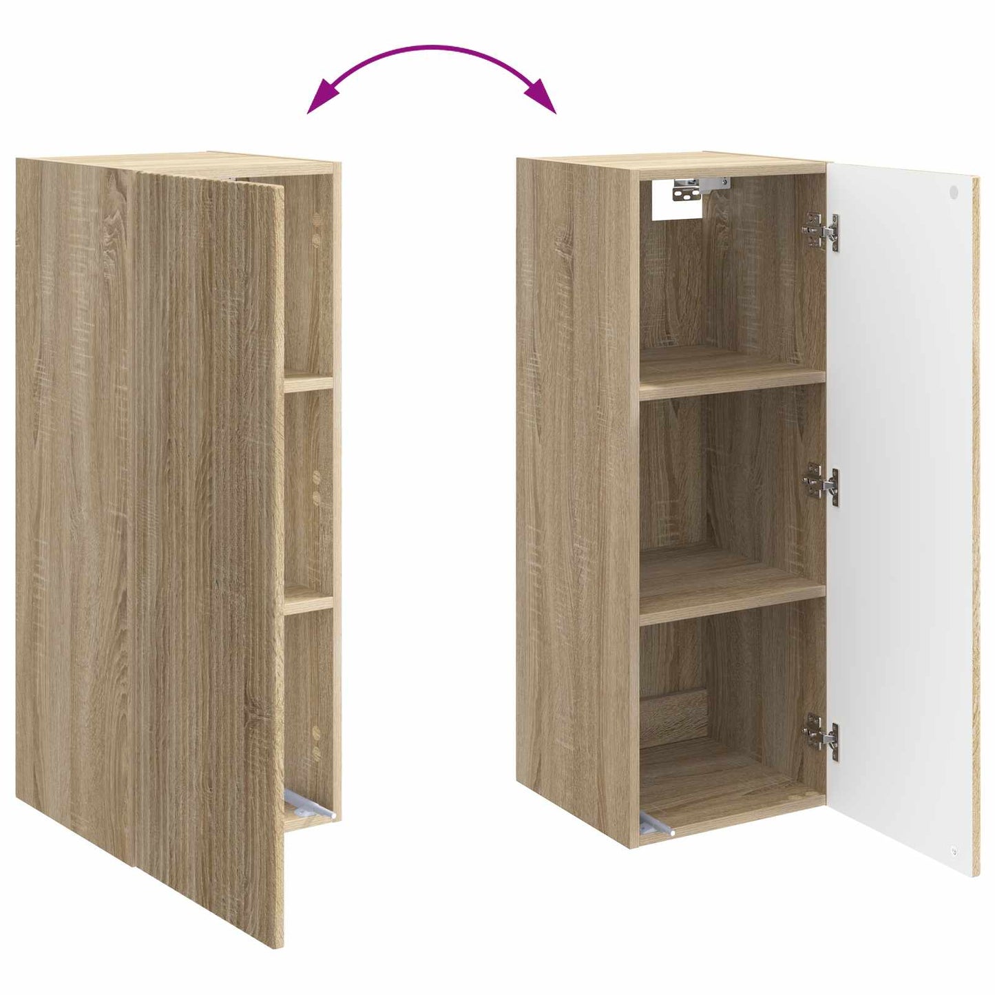 Mobiletto a muro Rovere Sonoma 33 x 34,5 x 90 cm | homemem39