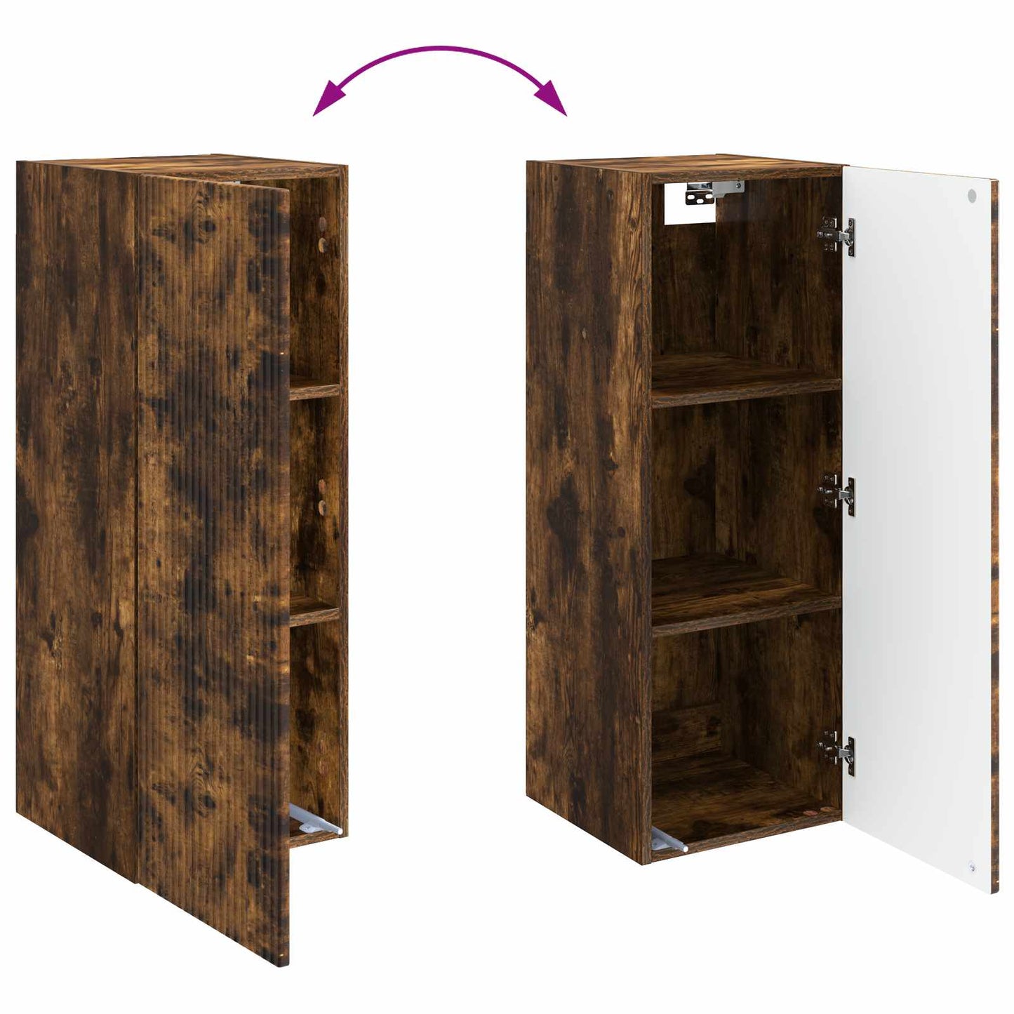 Mobiletto a muro Rovere Fumo 33 x 34,5 x 90 cm | homemem39
