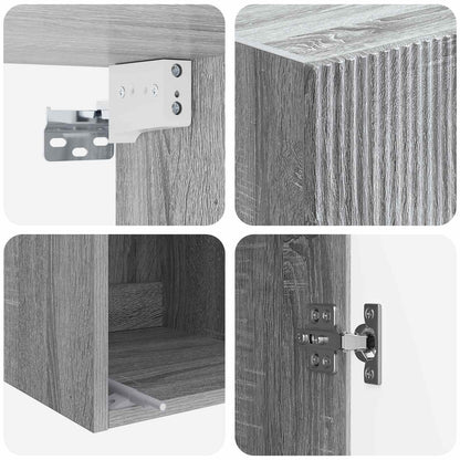 Mobiletto a muro Sonoma grigio 33 x 34,5 x 90 cm | homemem39