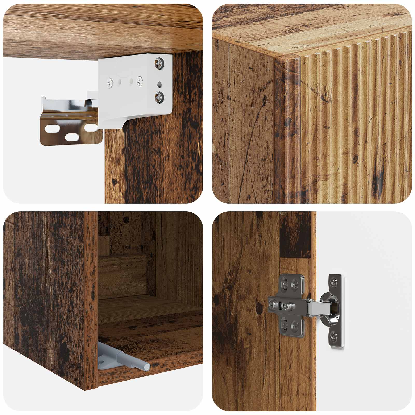 Mobiletto a muro Legno antico 33 x 34,5 x 90 cm | homemem39