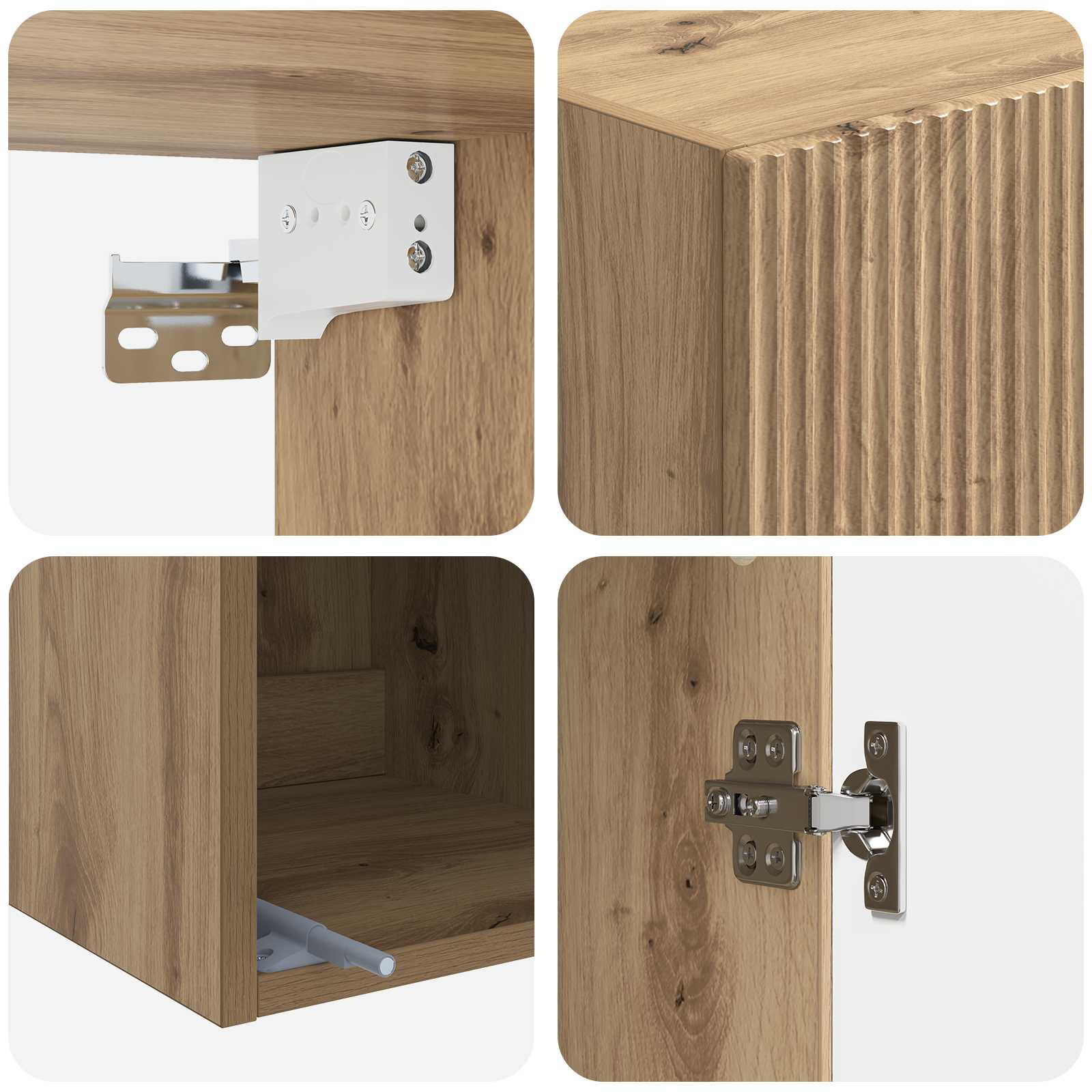 Mobiletto a muro Rovere Artigianale 33 x 34,5 x 90 cm | homemem39