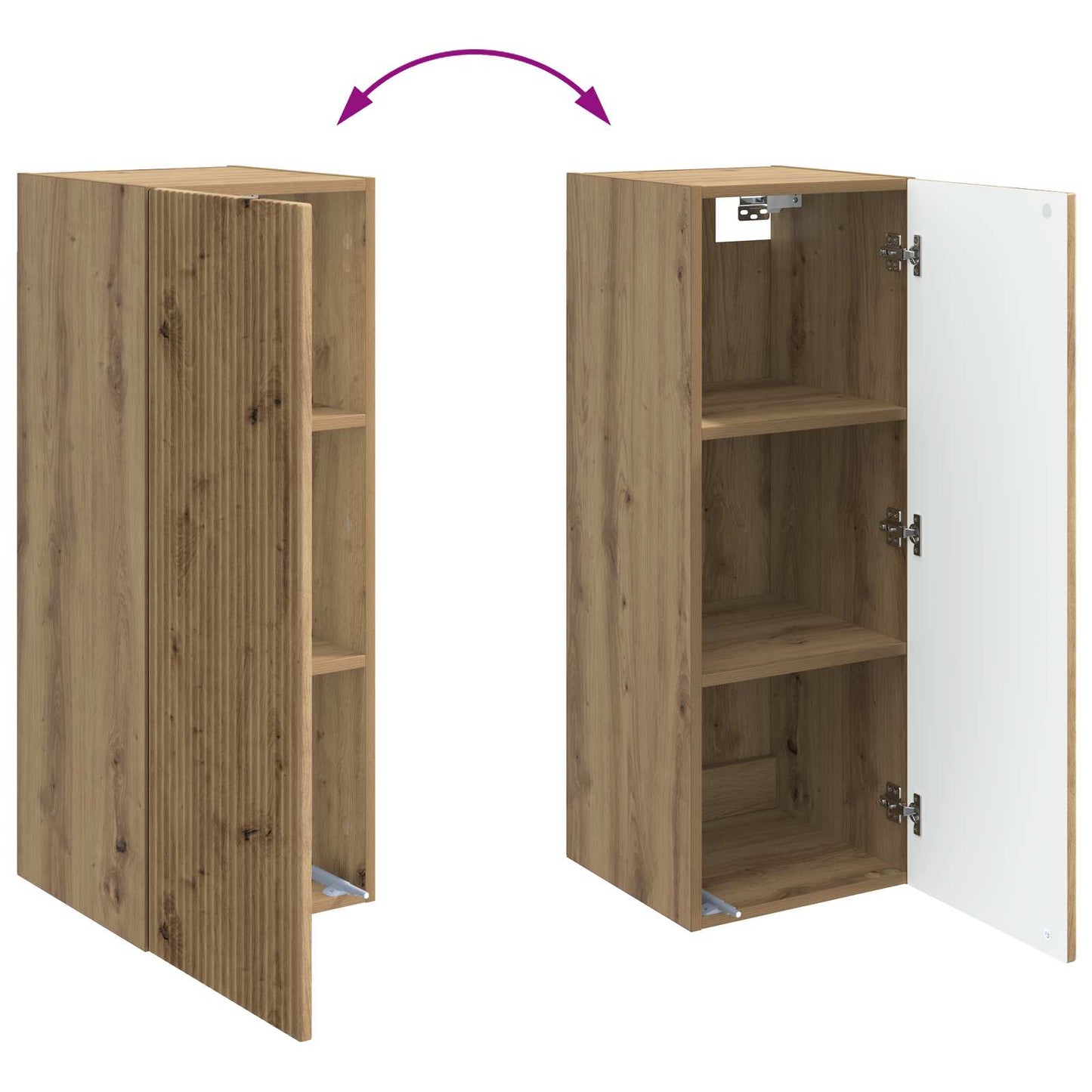 Mobiletto a muro Rovere Artigianale 33 x 34,5 x 90 cm | homemem39