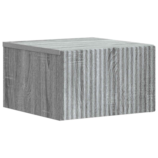 Mobiletto da notte a muro Grigio Sonoma 33 x 34,5 x 20 cm