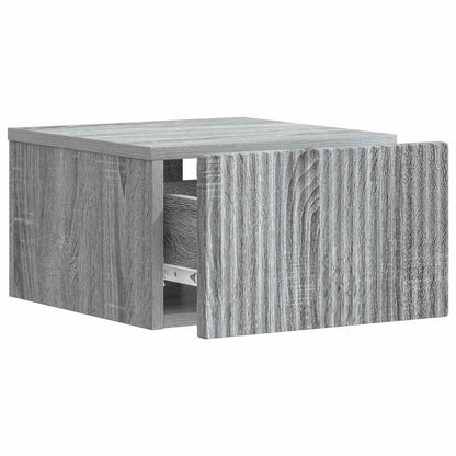 Mobiletto da notte a muro Grigio Sonoma 33 x 34,5 x 20 cm | homemem39