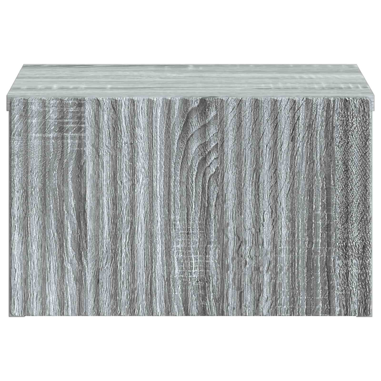 Mobiletto da notte a muro Grigio Sonoma 33 x 34,5 x 20 cm | homemem39
