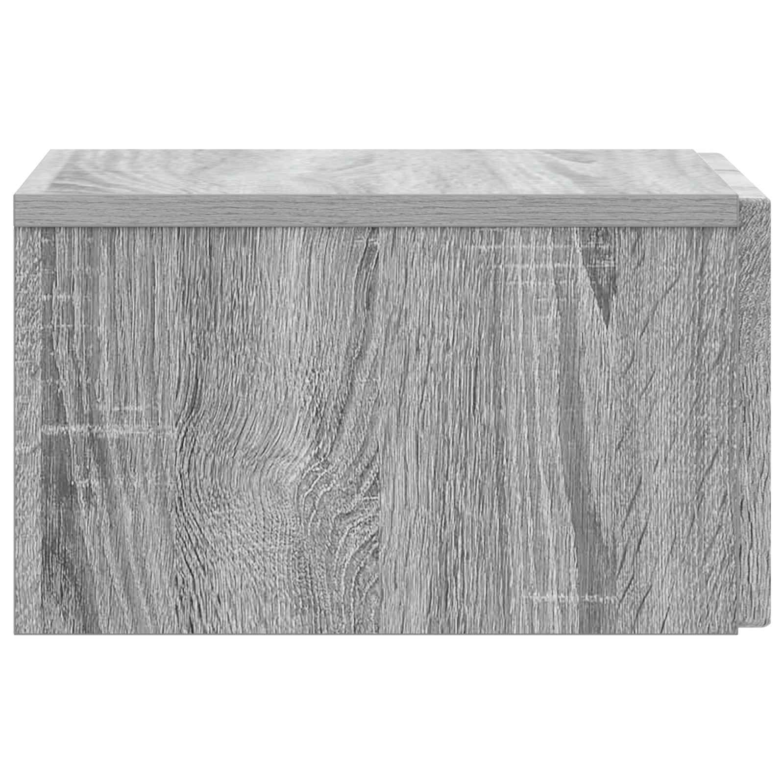 Mobiletto da notte a muro Grigio Sonoma 33 x 34,5 x 20 cm | homemem39