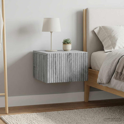 Mobiletto da notte a muro 2 pcs Grigio Sonoma 33 x 34,5 x 20 cm
