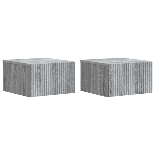 Mobiletto da notte a muro 2 pcs Grigio Sonoma 33 x 34,5 x 20 cm | homemem39