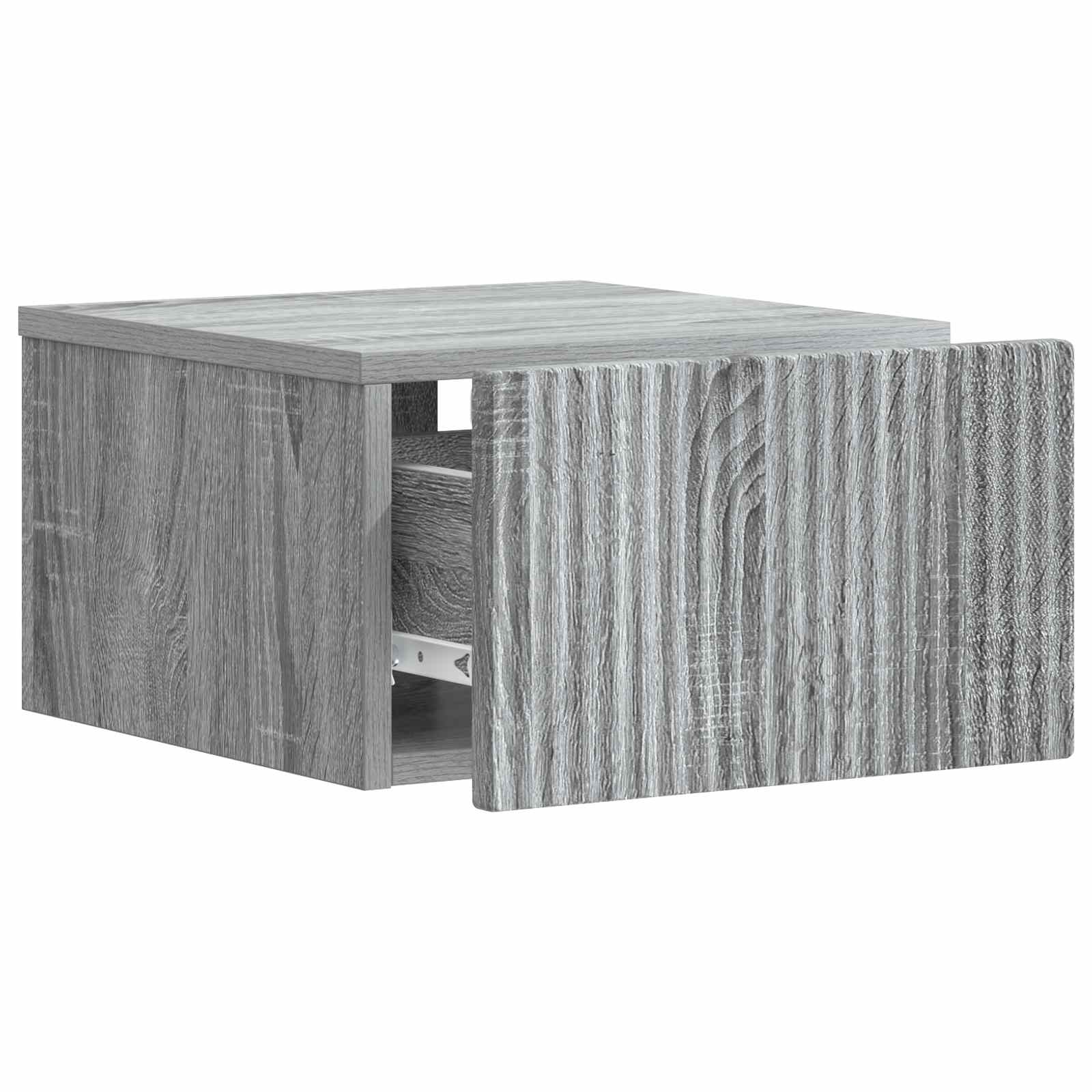 Mobiletto da notte a muro 2 pcs Grigio Sonoma 33 x 34,5 x 20 cm | homemem39