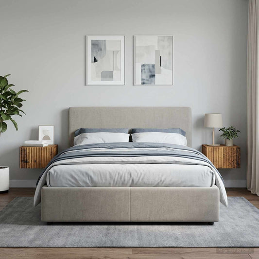 Mobiletto da notte a muro 2 pz Legno antico 33 x 34,5 x 20 cm