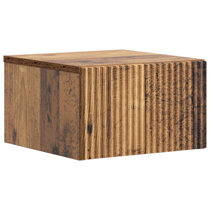 Mobiletto da notte a muro 2 pcs Legno antico 33 x 34,5 x 20 cm