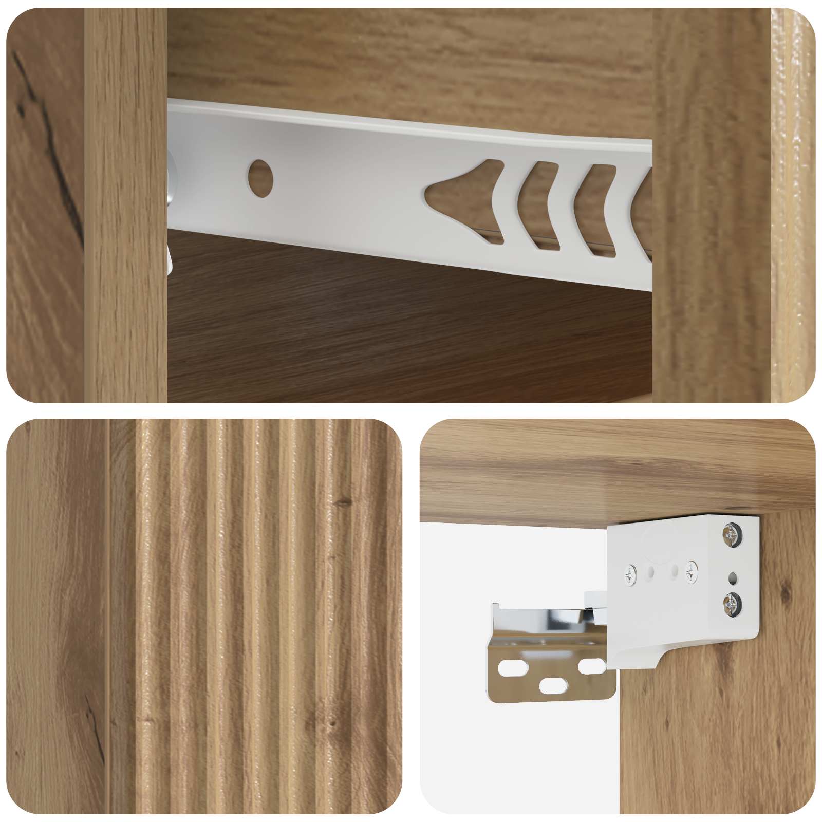 Mobiletto da notte a muro Rovere Artigianale 33 x 34,5 x 20 cm | homemem39