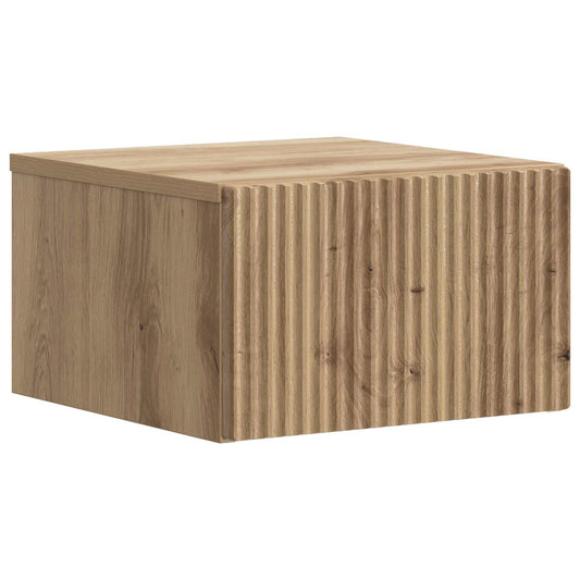 Mobiletto da notte a muro Rovere Artigianale 33 x 34,5 x 20 cm