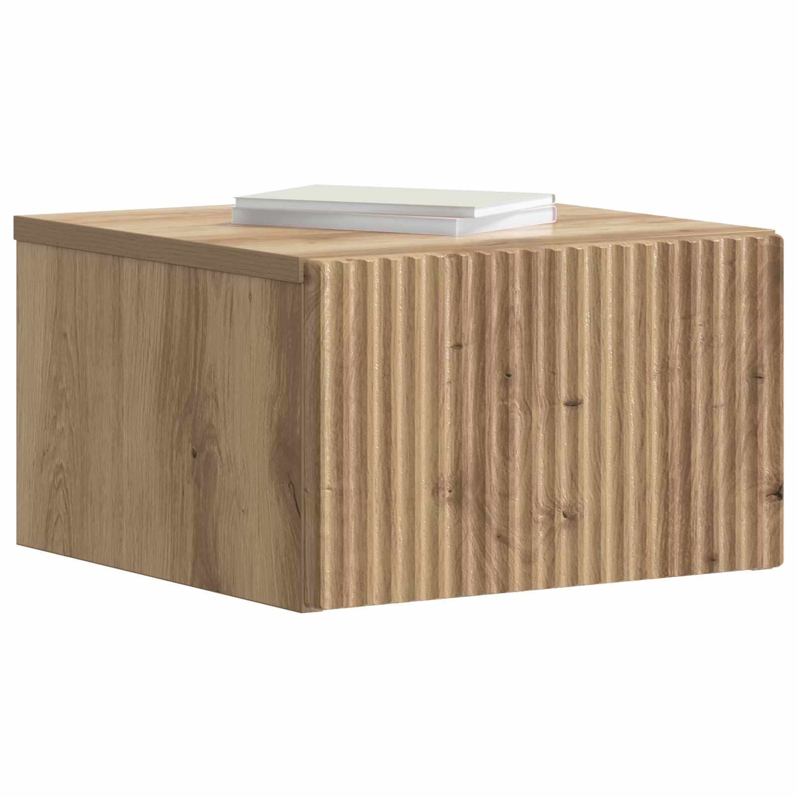 Mobiletto da notte a muro Rovere Artigianale 33 x 34,5 x 20 cm | homemem39