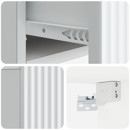 Mobiletto da notte a muro con cassetto Bianco 49 x 34,5 x 20 cm | homemem39