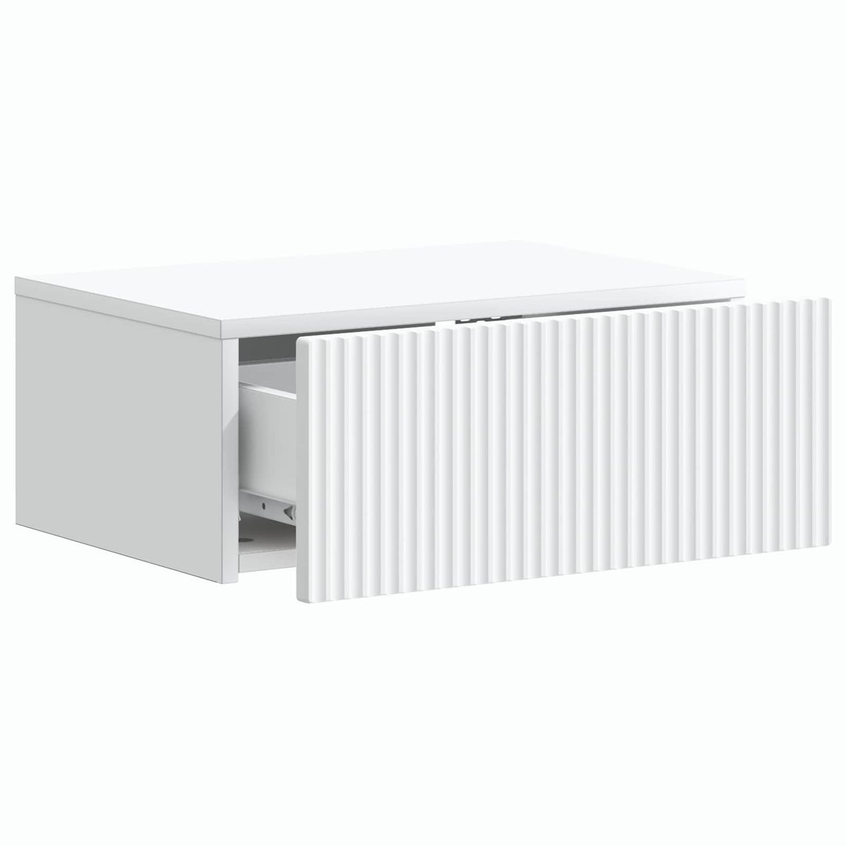 Mobiletto da notte a muro con cassetto Bianco 49 x 34,5 x 20 cm | homemem39