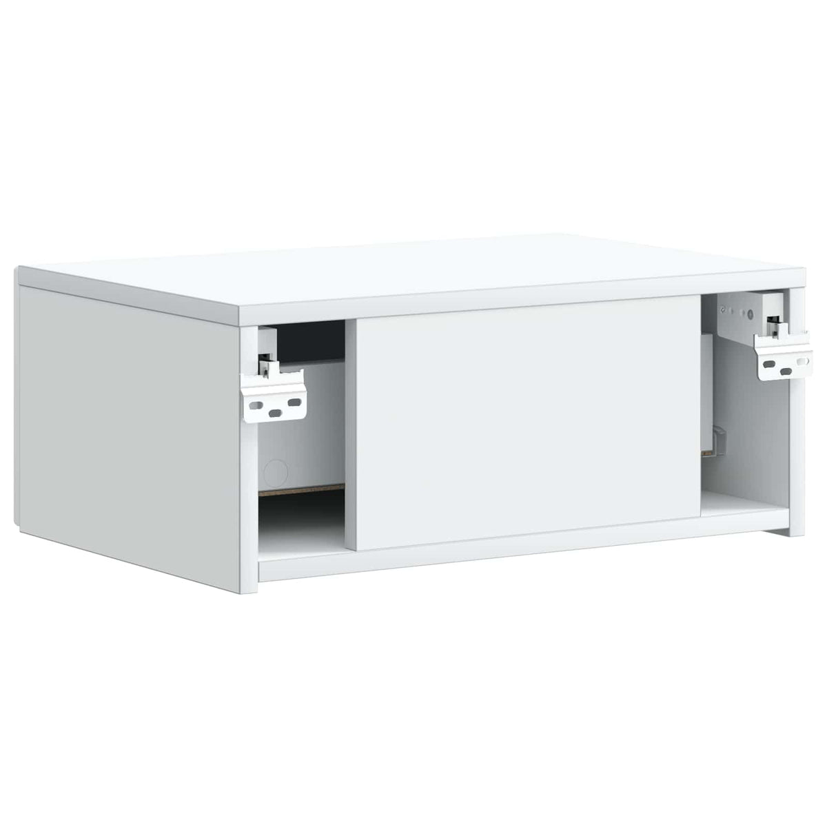 Mobiletto da notte a muro con cassetto Bianco 49 x 34,5 x 20 cm | homemem39