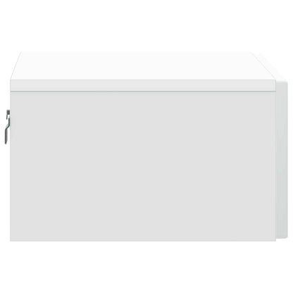 Mobiletto da notte a muro con cassetto Bianco 49 x 34,5 x 20 cm | homemem39