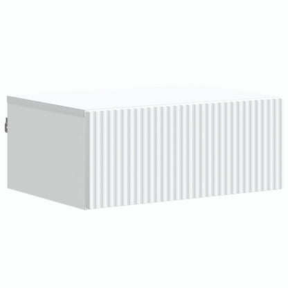 Mobiletto da notte a muro 2 pcs Bianco 49 x 34,5 x 20 cm | homemem39