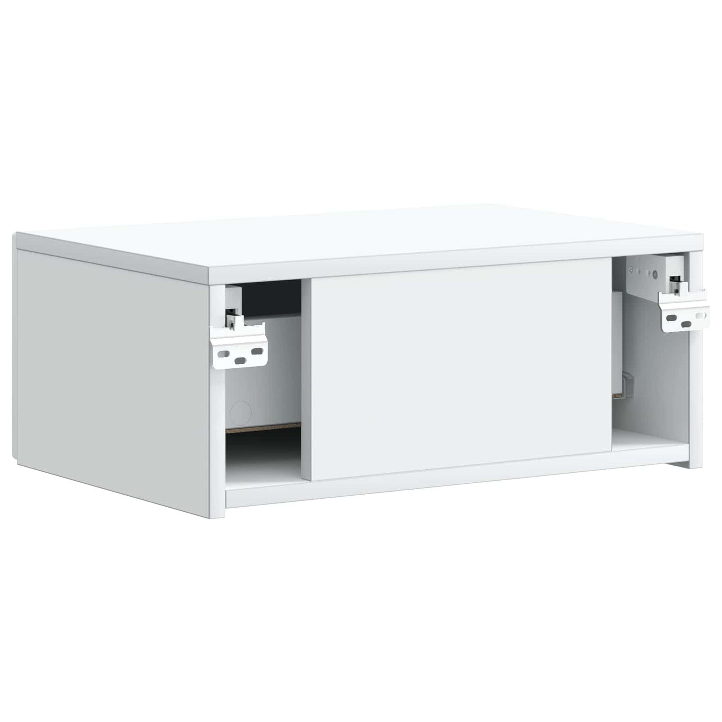 Mobiletto da notte a muro 2 pcs Bianco 49 x 34,5 x 20 cm