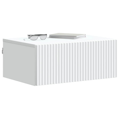 Mobiletto da notte a muro 2 pcs Bianco 49 x 34,5 x 20 cm | homemem39