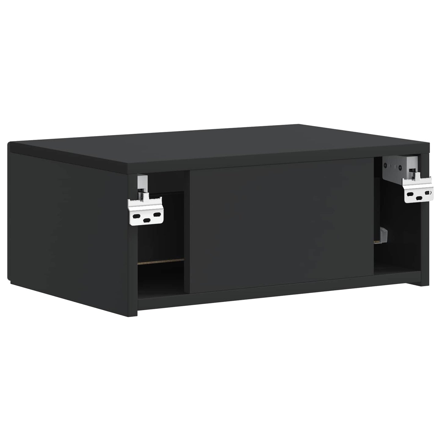 Mobiletto da notte a muro con cassetto Nero 49 x 34,5 x 20 cm | homemem39