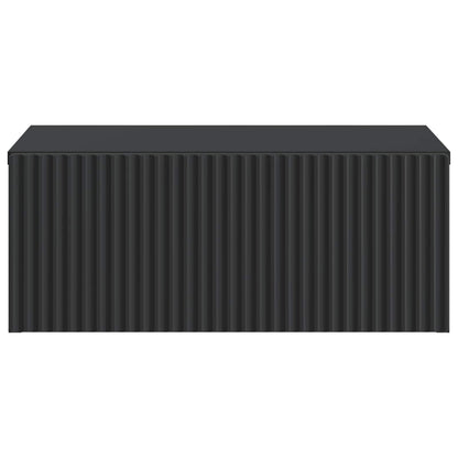 Mobiletto da notte a muro con cassetto Nero 49 x 34,5 x 20 cm | homemem39