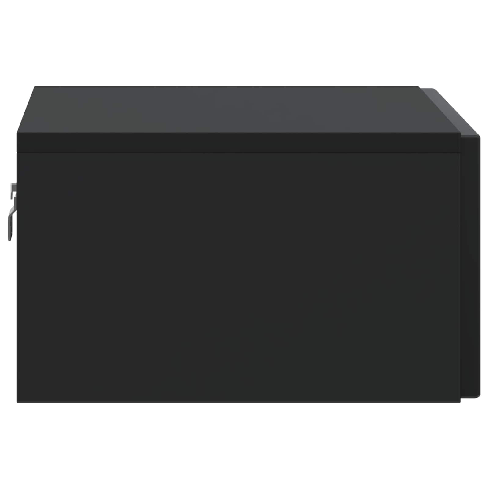 Mobiletto da notte a muro con cassetto Nero 49 x 34,5 x 20 cm | homemem39
