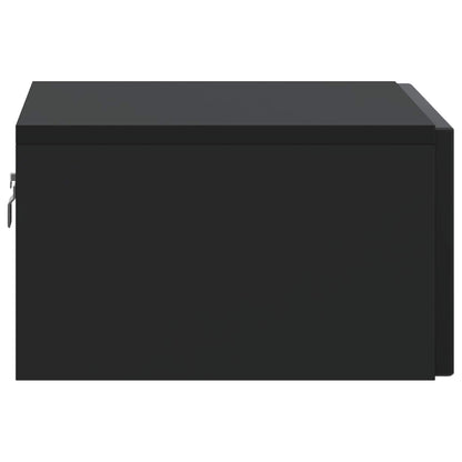 Mobiletto da notte a muro 2 pcs Nero 49 x 34,5 x 20 cm | homemem39