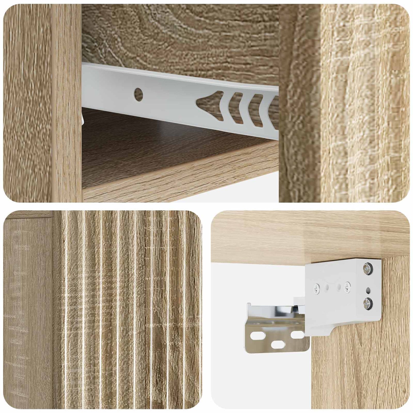 Mobiletto da notte a muro Rovere Sonoma 49 x 34,5 x 20 cm | homemem39