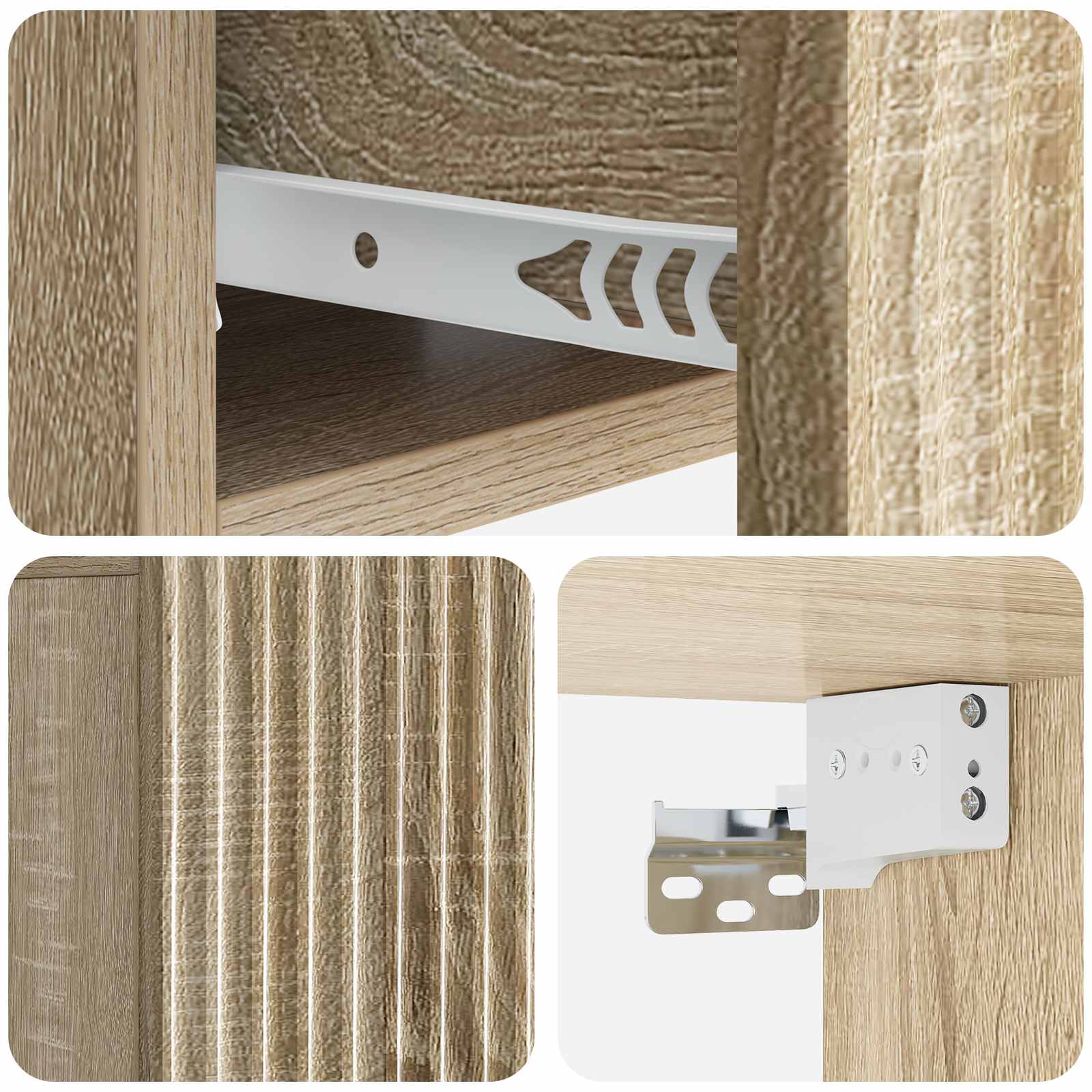 Mobiletto da notte a muro Rovere Sonoma 49 x 34,5 x 20 cm | homemem39