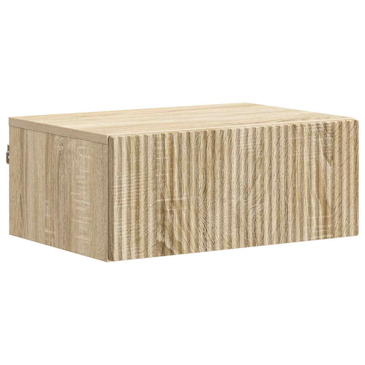 Mobiletto da notte a muro Rovere Sonoma 49 x 34,5 x 20 cm | homemem39