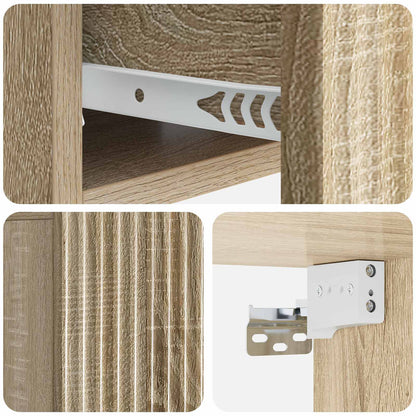 Mobiletto da notte a muro 2 pcs Rovere Sonoma 49 x 34,5 x 20 cm | homemem39