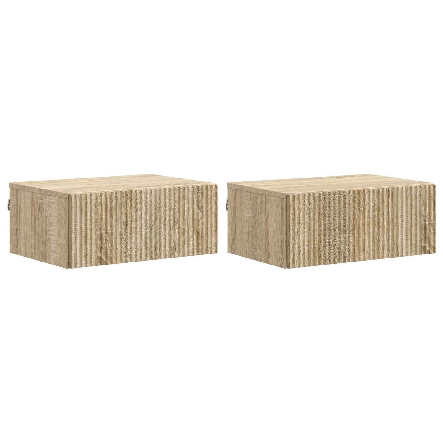 Mobiletto da notte a muro 2 pcs Rovere Sonoma 49 x 34,5 x 20 cm | homemem39